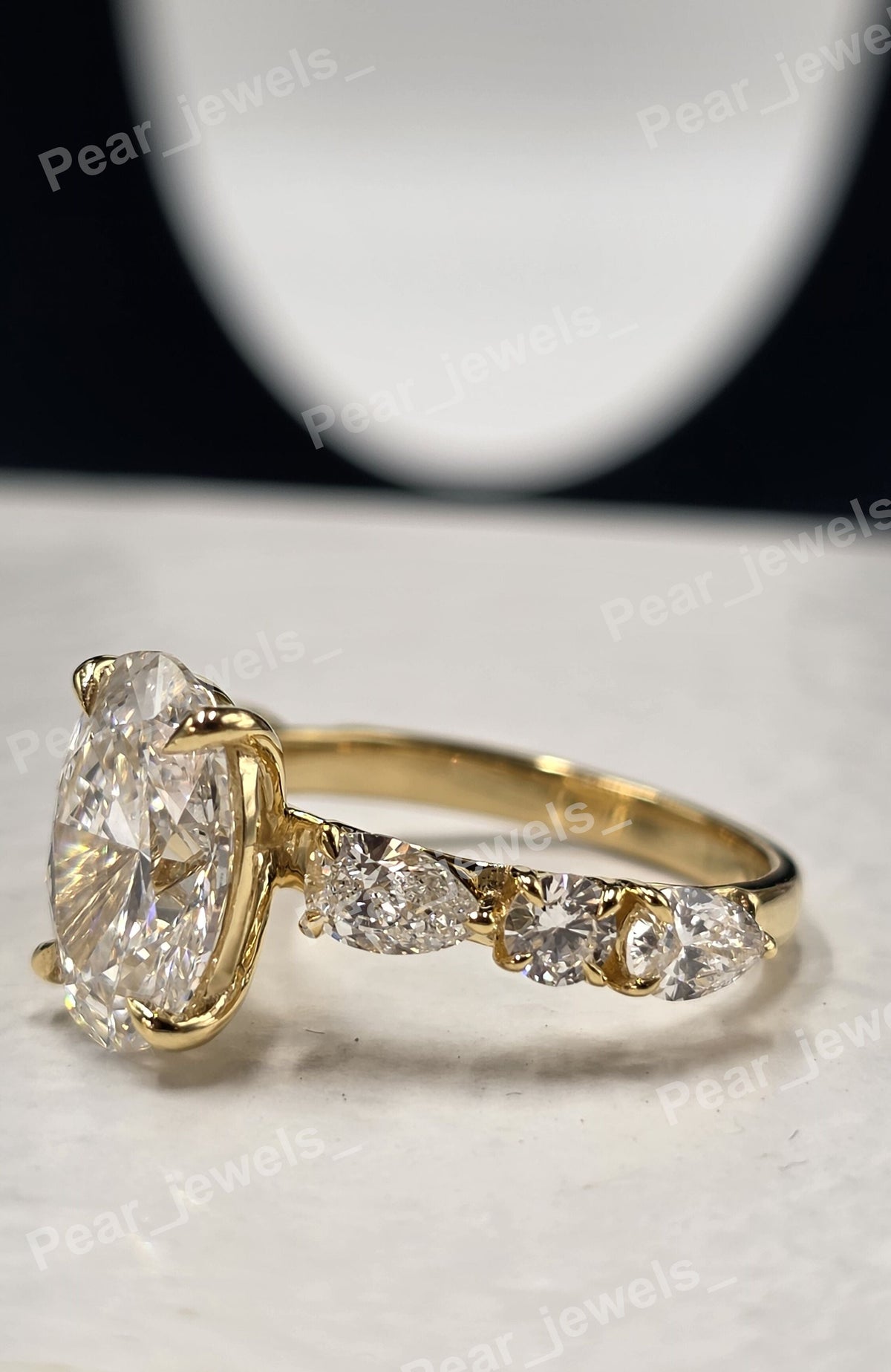 Oval Cut Proposal Ring In 925 Silver For Women - VVS Moissanite Diamond