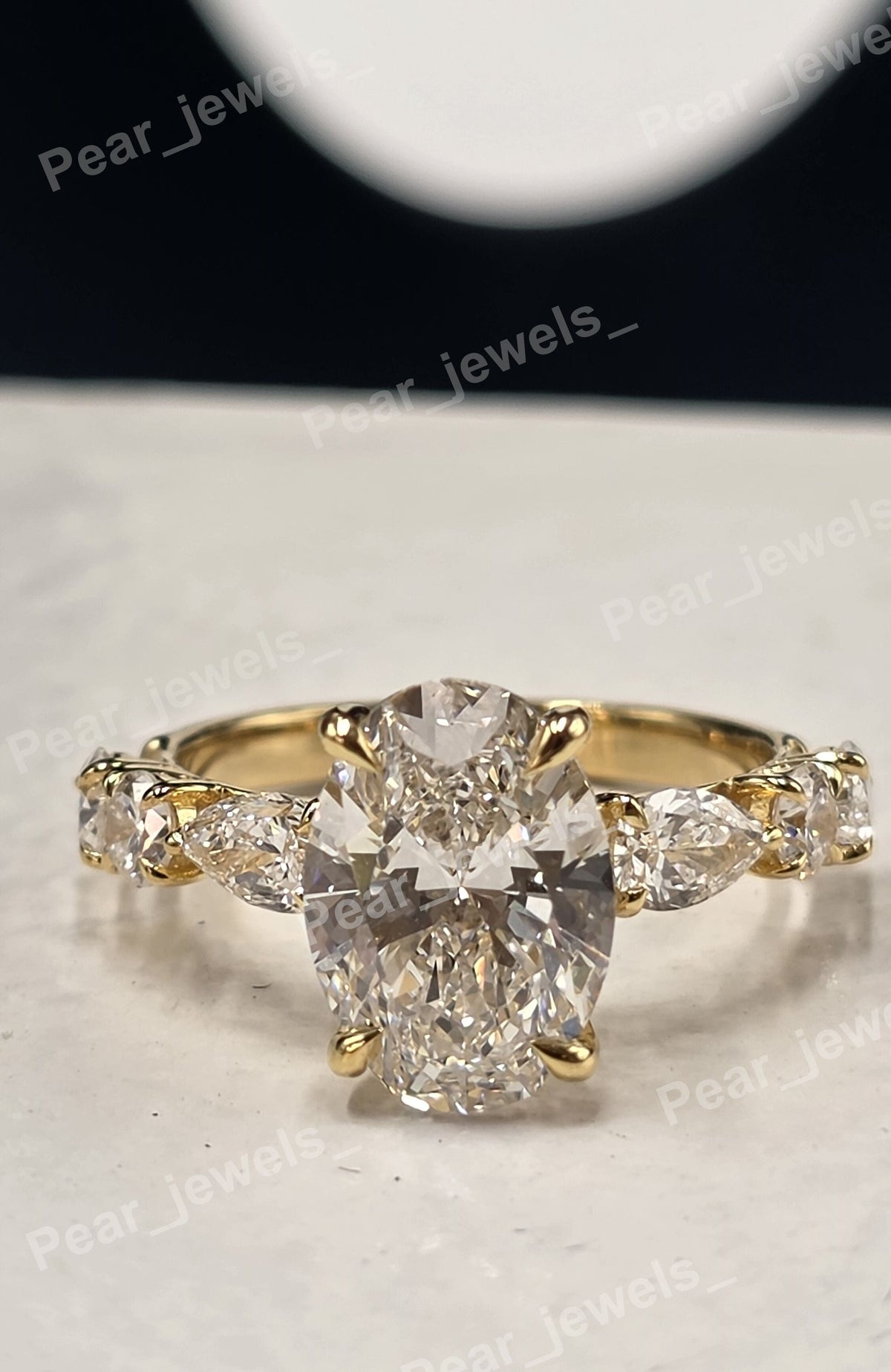 Oval Cut Proposal Ring In 925 Silver For Women - VVS Moissanite Diamond