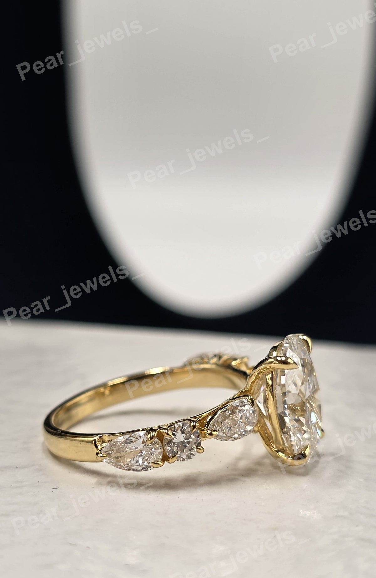 Oval Cut Proposal Ring In 925 Silver For Women - VVS Moissanite Diamond