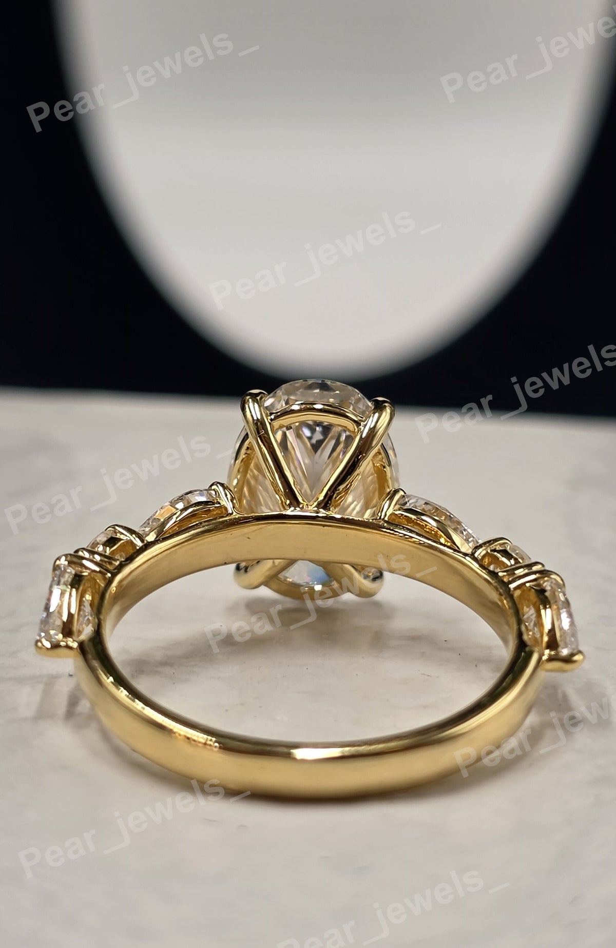 Oval Cut Proposal Ring In 925 Silver For Women - VVS Moissanite Diamond