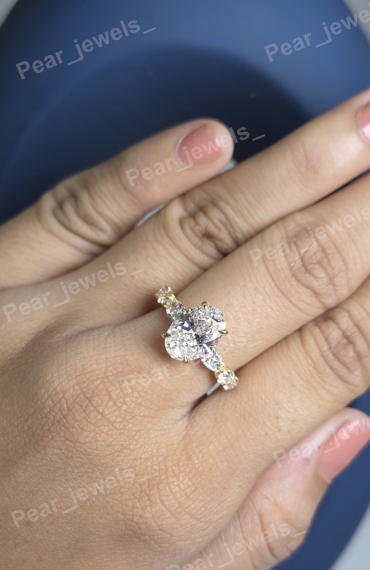 Oval Cut Proposal Ring In 925 Silver For Women - VVS Moissanite Diamond