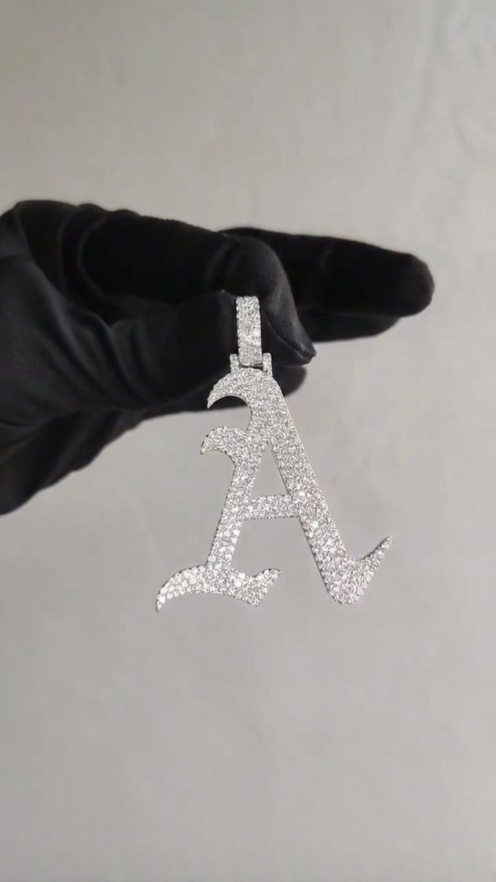 Iced Out 925 Silver VVS Moissanite Diamond Pendant For Unisex