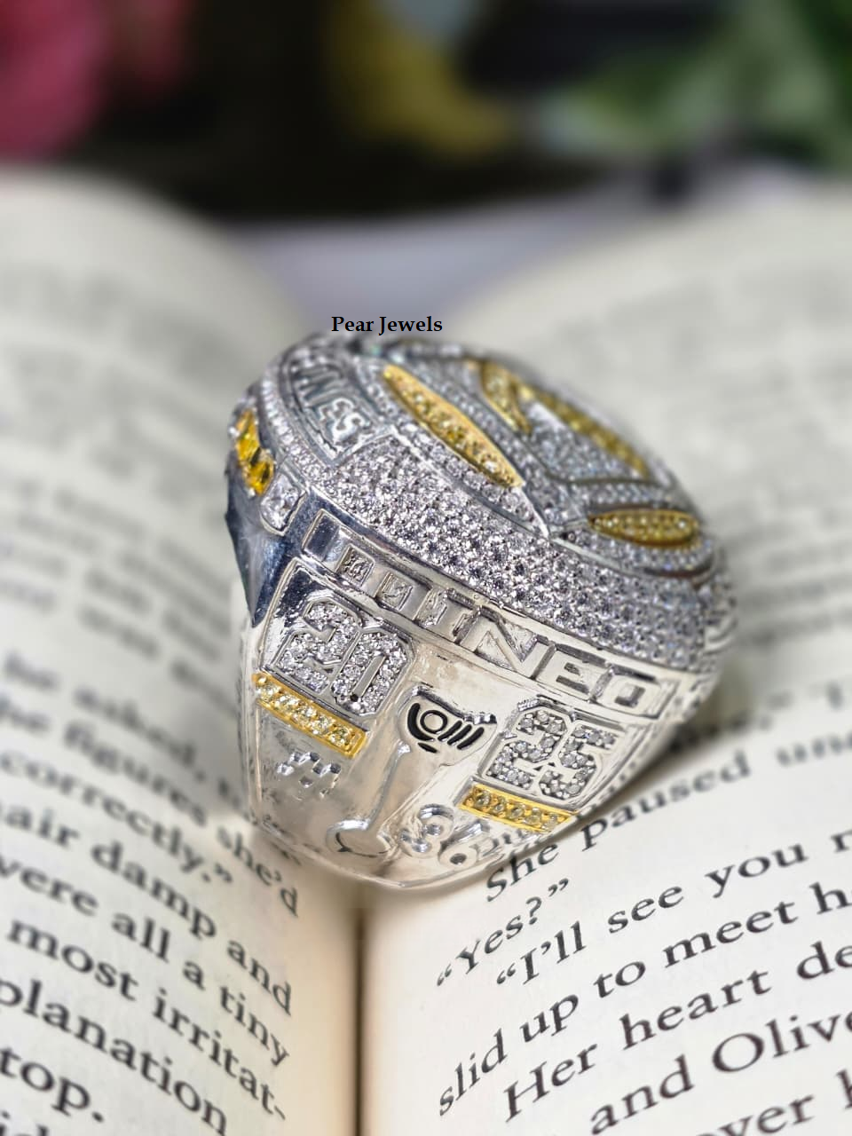 Custom Letter Iced Out Championship 925 Silver With Moissanite Diamond Ring