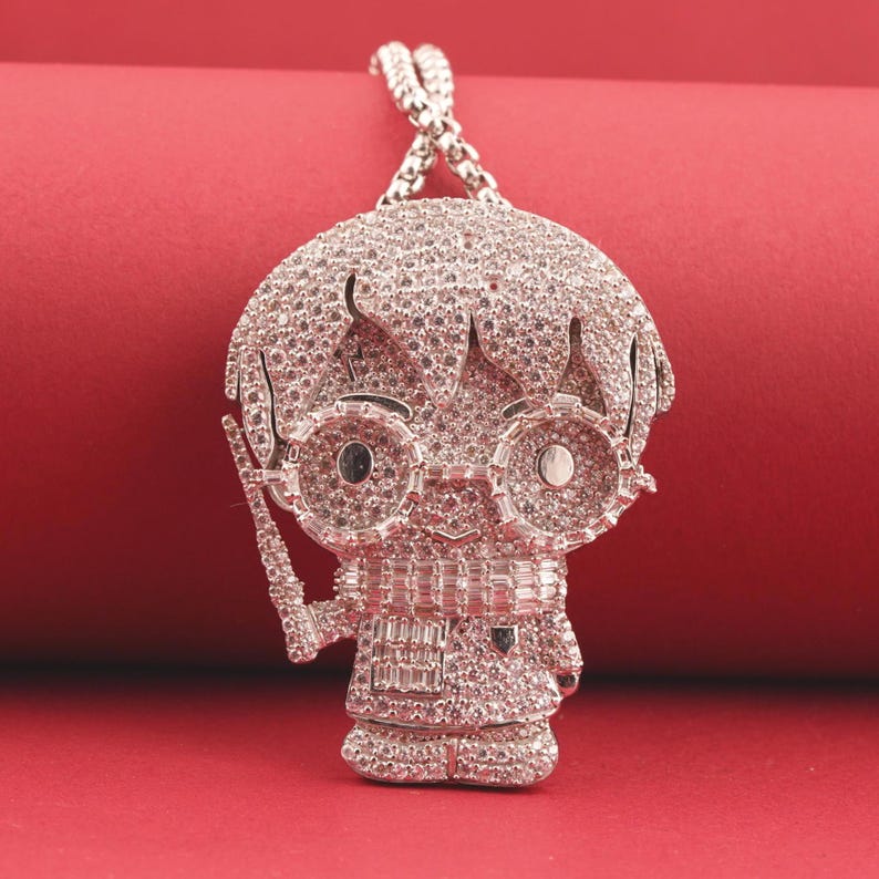 Custom Hip-Hop Silver Pendant Moissanite Passed Diamond Tester Unique Charm Cartoon