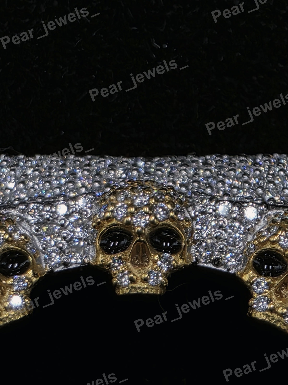 Skull Moissanite Diamond Iced Out Case Dial Bezel | 2100 Series Bezel