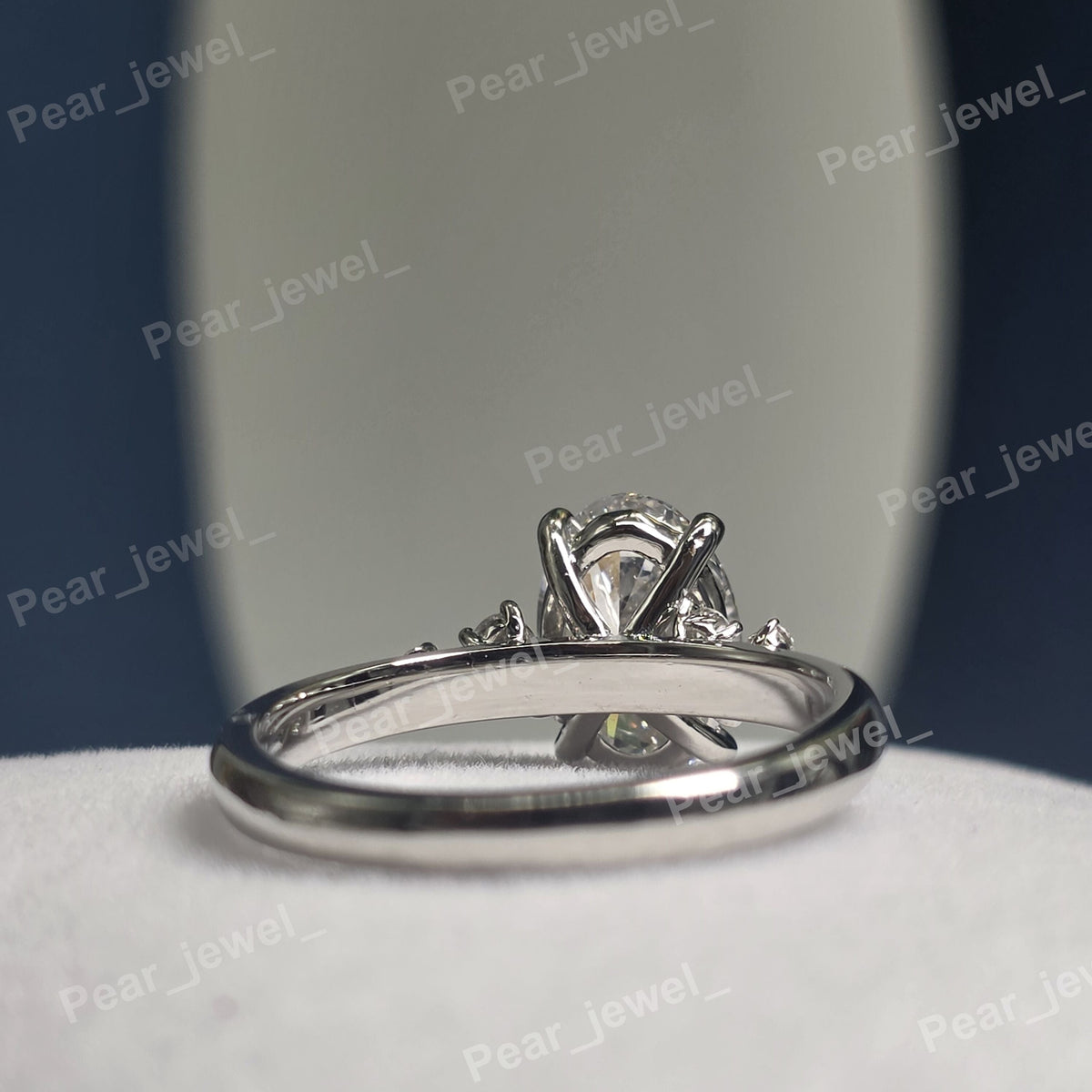 Oval Cut Diamond Proposal Ring In 925 Silver For Women Charm Ring