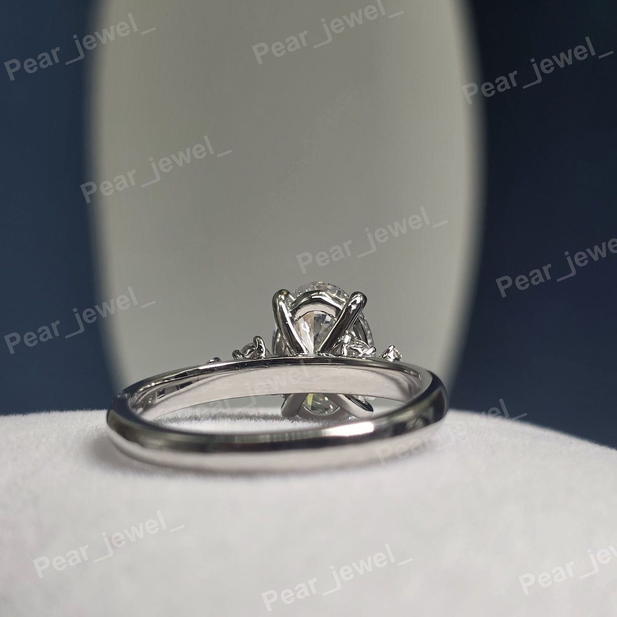 Oval Cut Diamond Proposal Ring In 925 Silver For Women Charm Ring