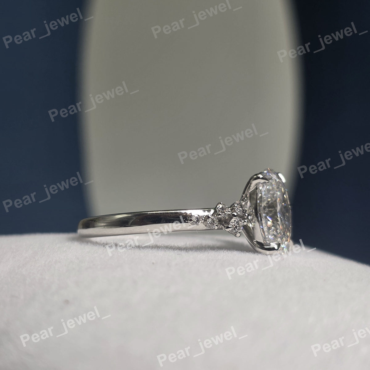 Oval Cut Diamond Proposal Ring In 925 Silver For Women Charm Ring