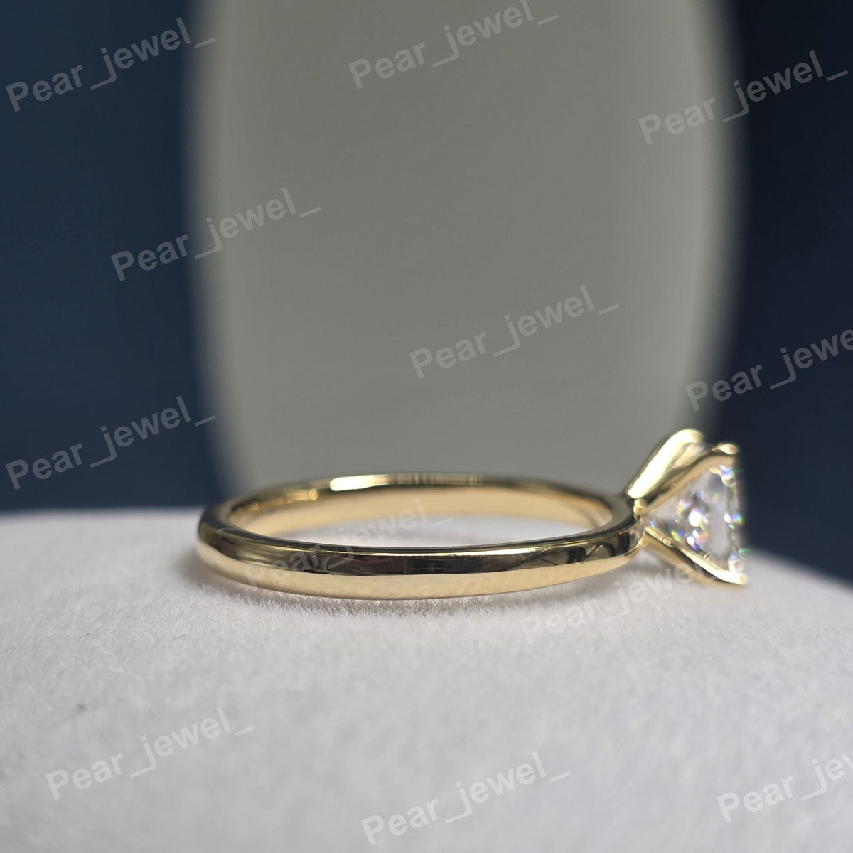 VVS Moissanite Diamond Princess Cut Engagement Proposal Charm Ring