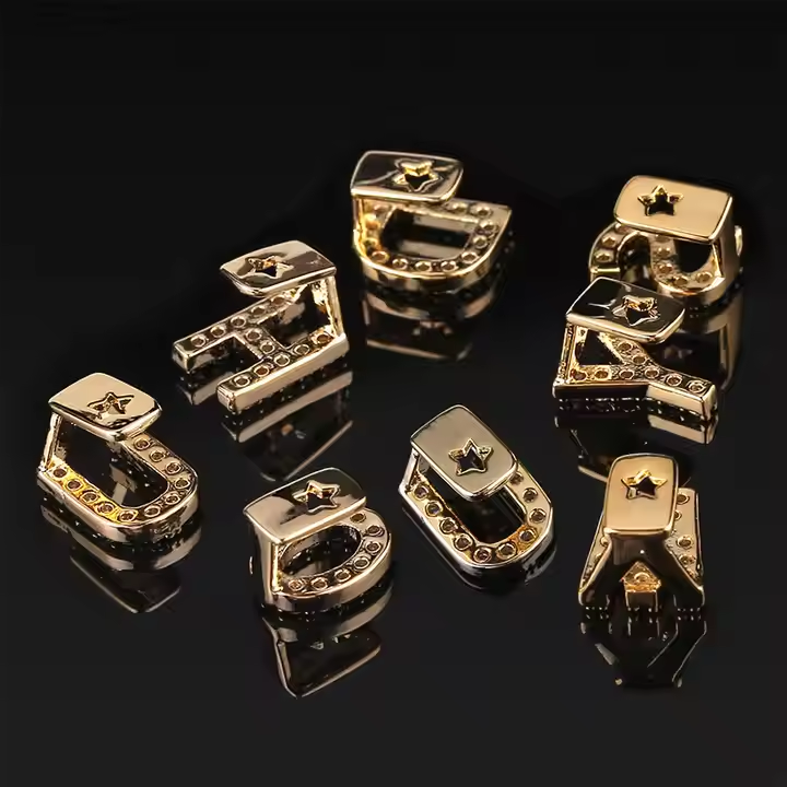 Customize Initial Letter Grillz 925 Silver Moissanite Jewelry