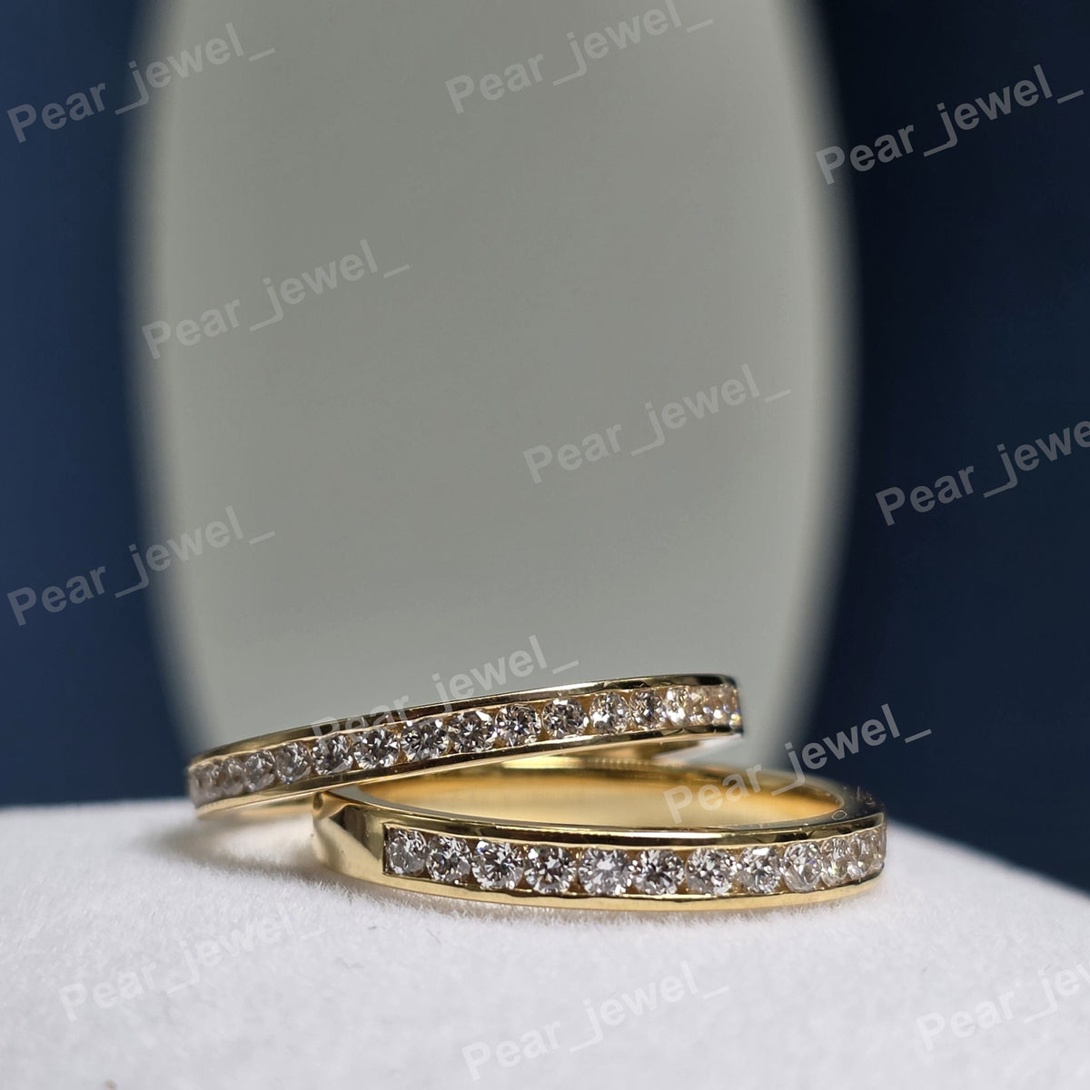 VVS Round Brilliant Cut Moissanite Diamond 925 Silver Wedding Band For Women Wear