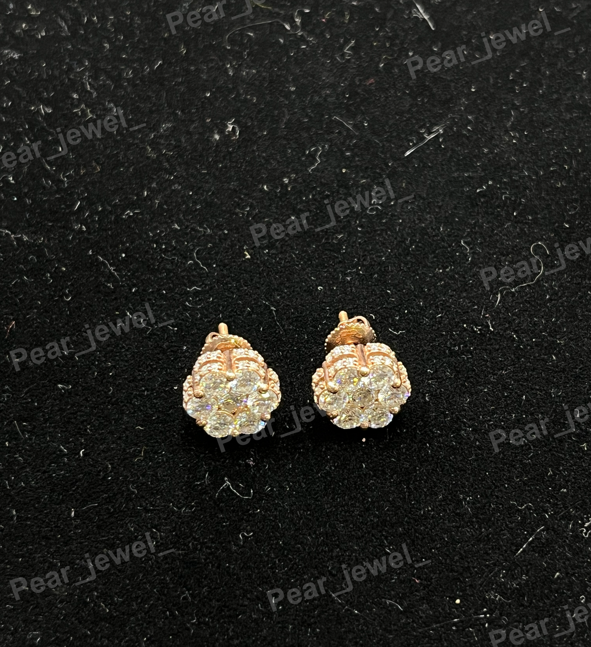 Iced Out VVS Moissanite Diamond Cluster 925 Silver Stud Earring