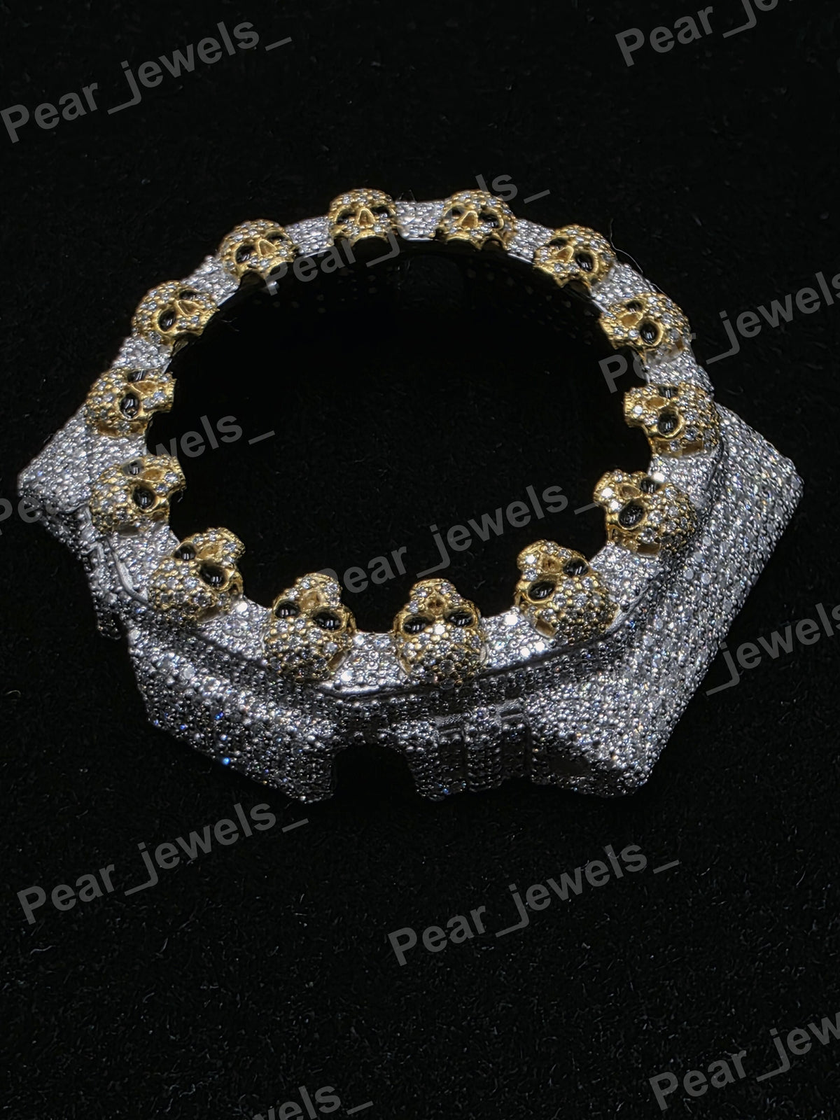 Skull Moissanite Diamond Iced Out Case Dial Bezel | 2100 Series Bezel