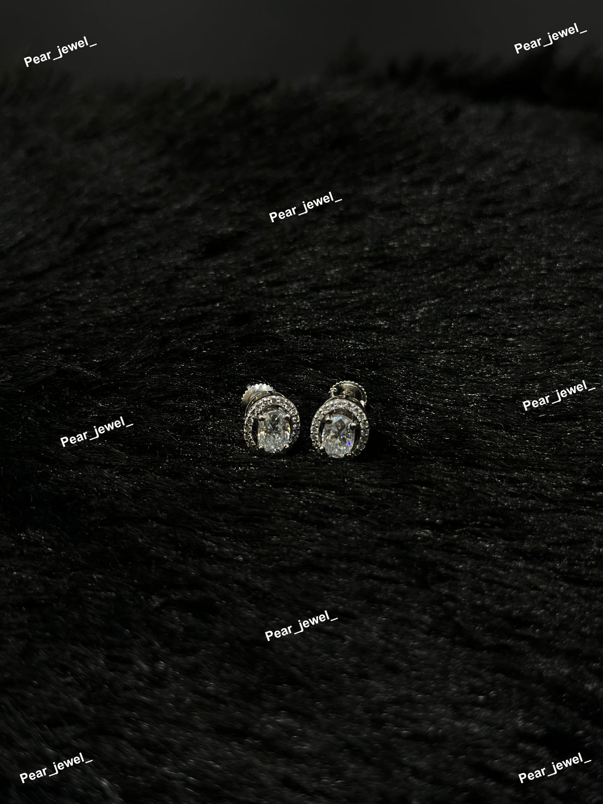 Oval Cut Solitaire Two In One Stud Earrings Iced Out Shine