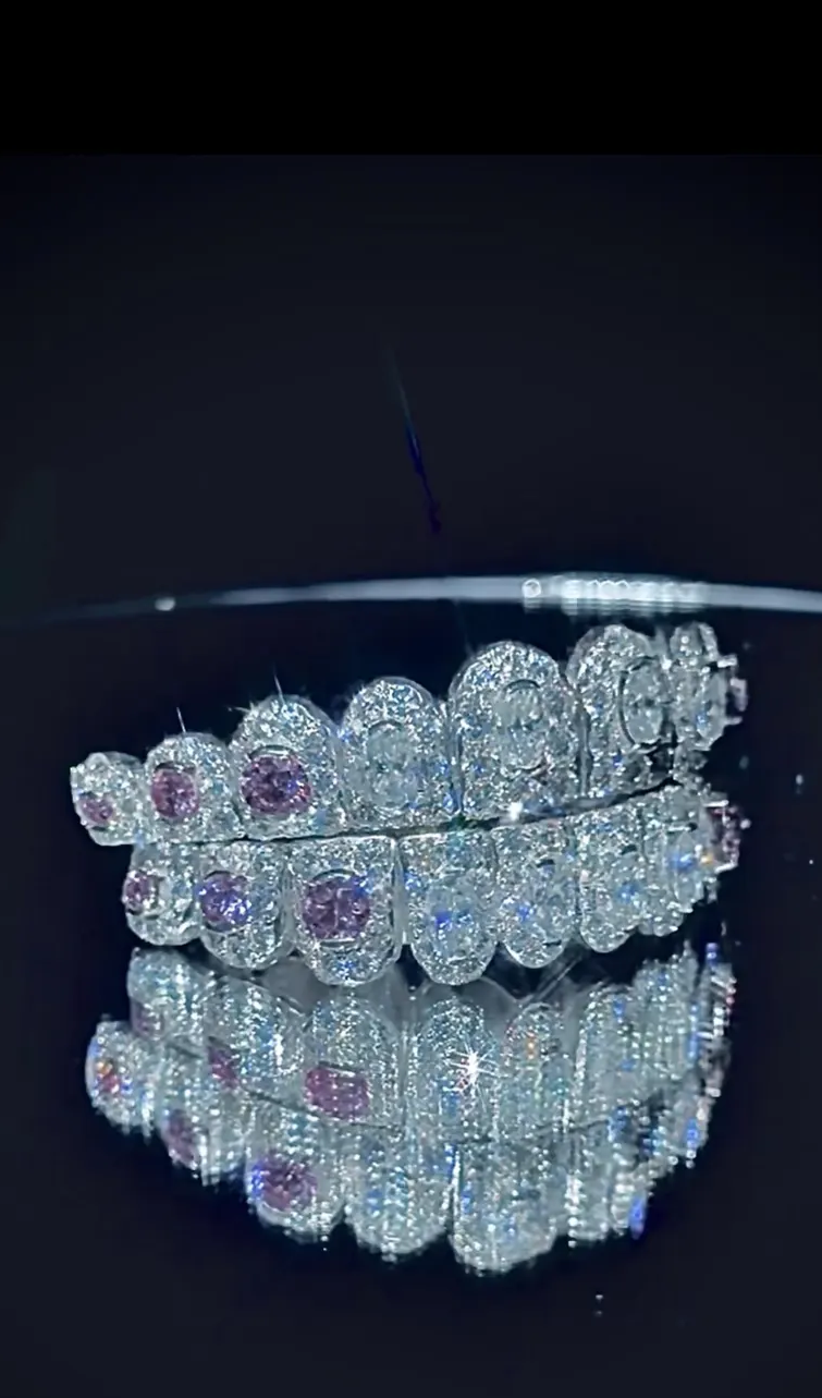 Iced Out 925 Silver Moissanite Diamond Luxury Grillz
