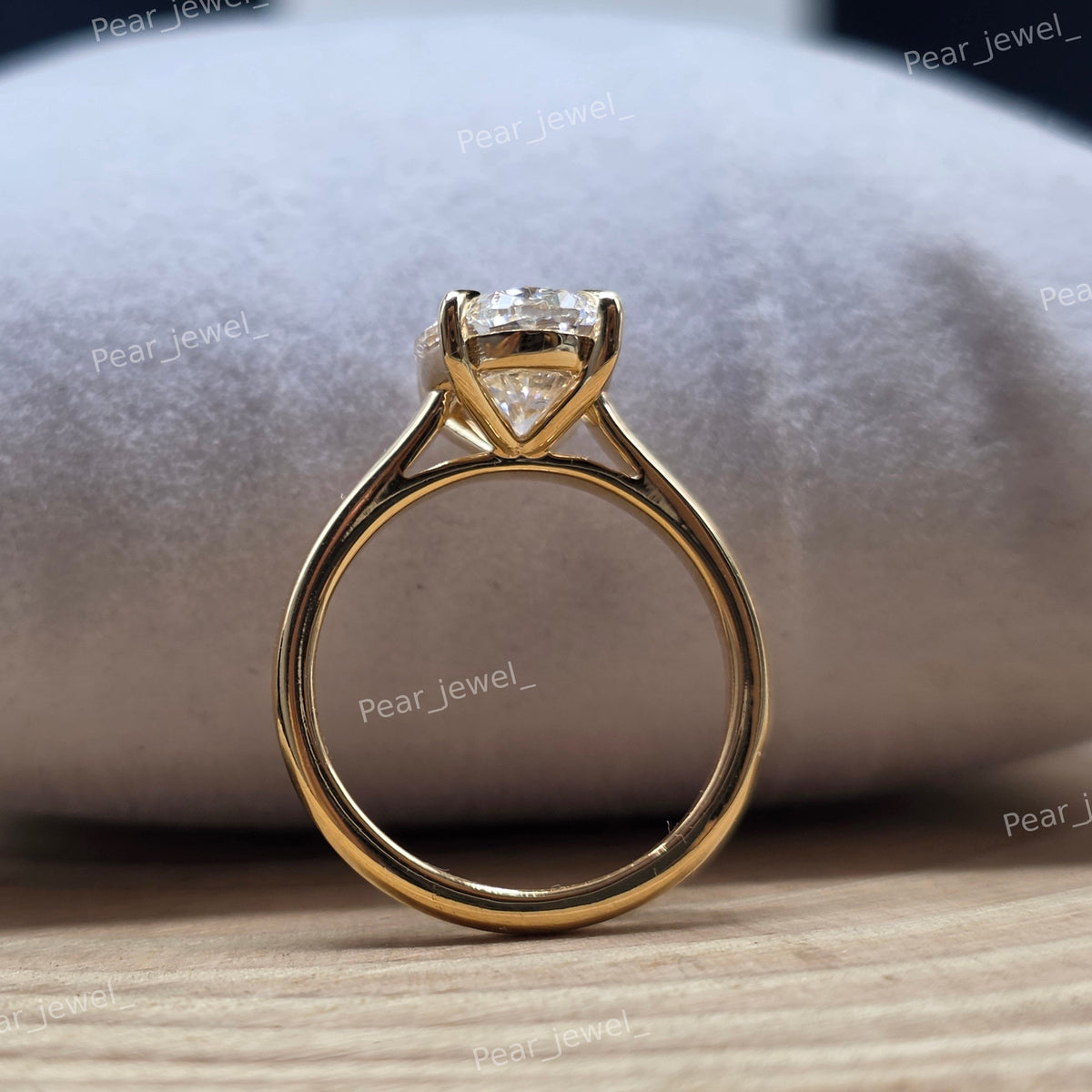 Iced Out 3.50 Ct Oval Cut VVS Moissanite 925 Silver Engagement Ring For Women Daily Wear
