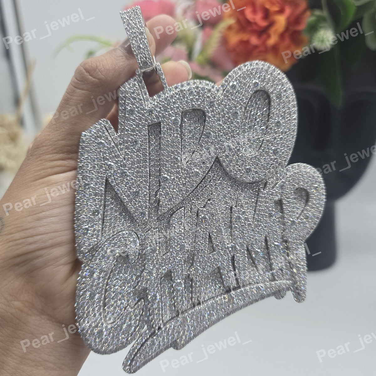 925 Sterling Silver Moissanite Diamond Custom Name Pendant Iced Out Hip Hop Personalized Letter Pendant