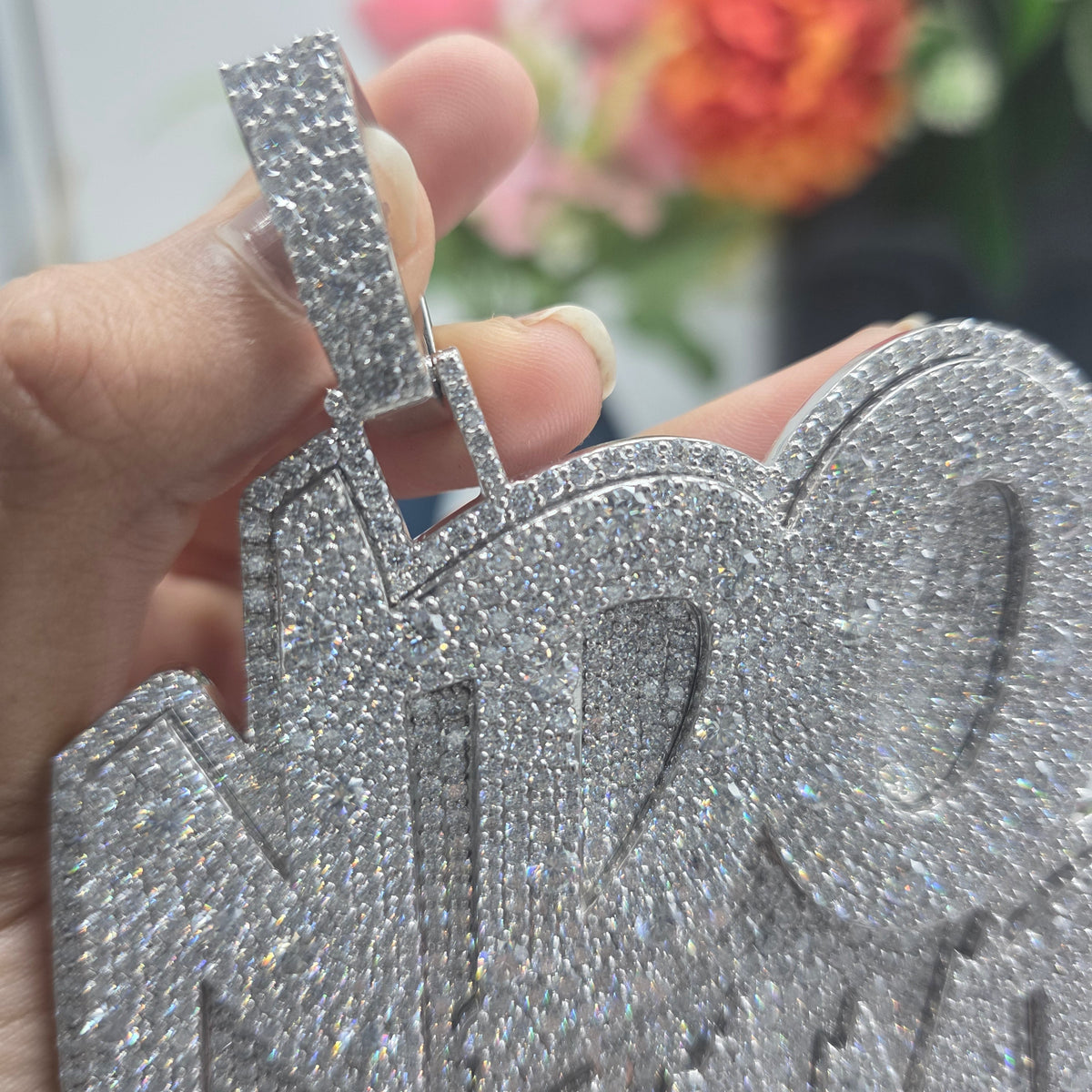 925 Sterling Silver Moissanite Diamond Custom Name Pendant Iced Out Hip Hop Personalized Letter Pendant