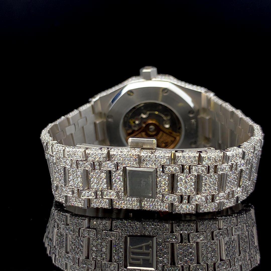 Iced Out Full VVS Moissanite Diamond Stainless Steel Watch