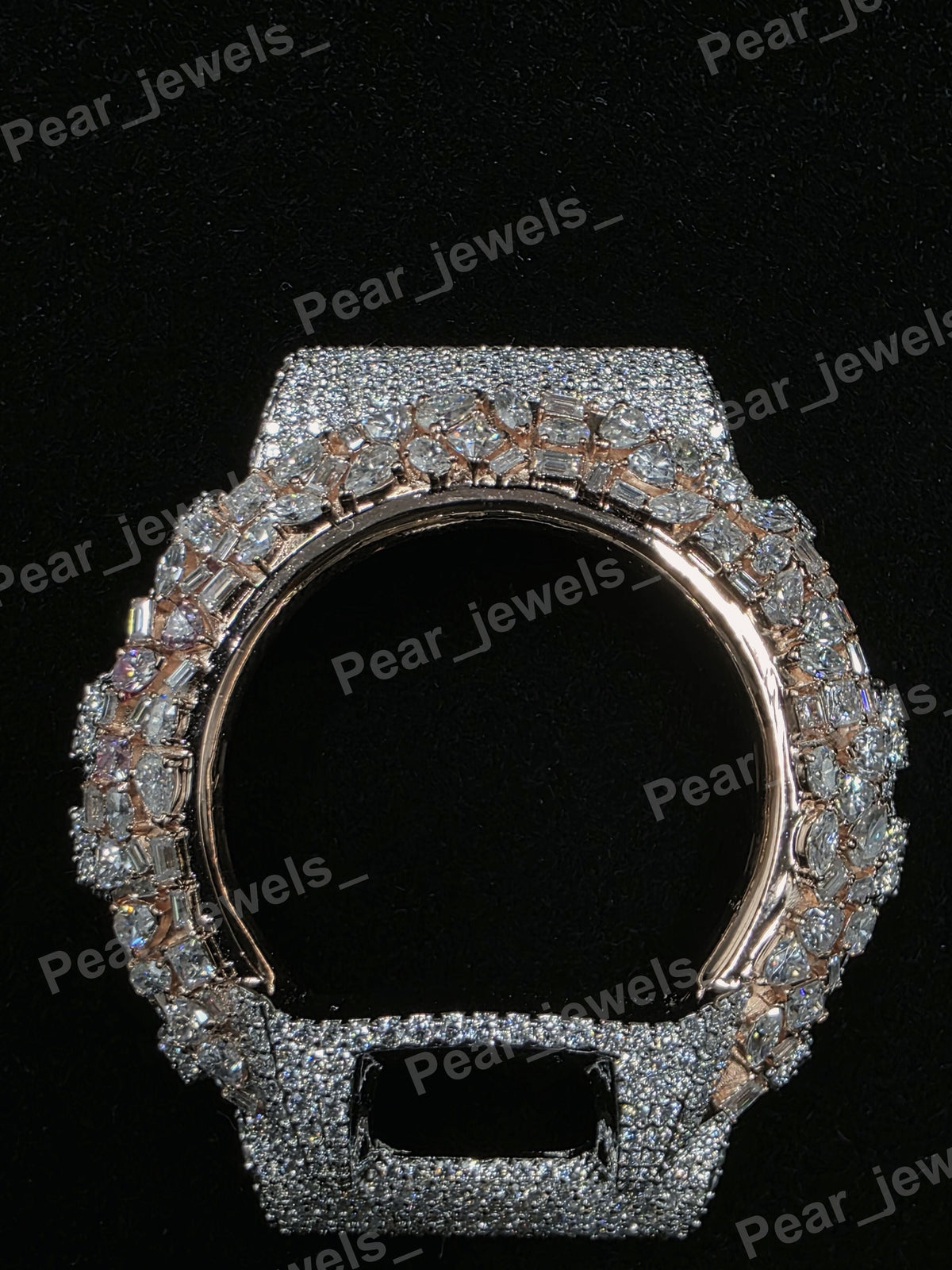 Iced Out VVS Moissanite Watch Bezel For 6900 Series