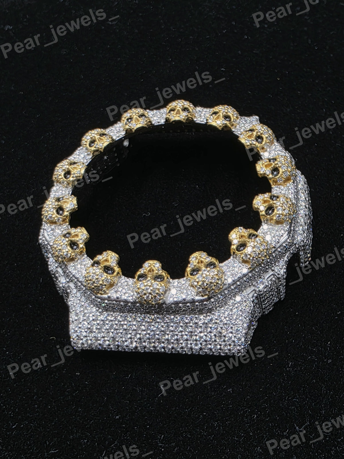 Skull Moissanite Diamond Iced Out Case Dial Bezel | 2100 Series Bezel