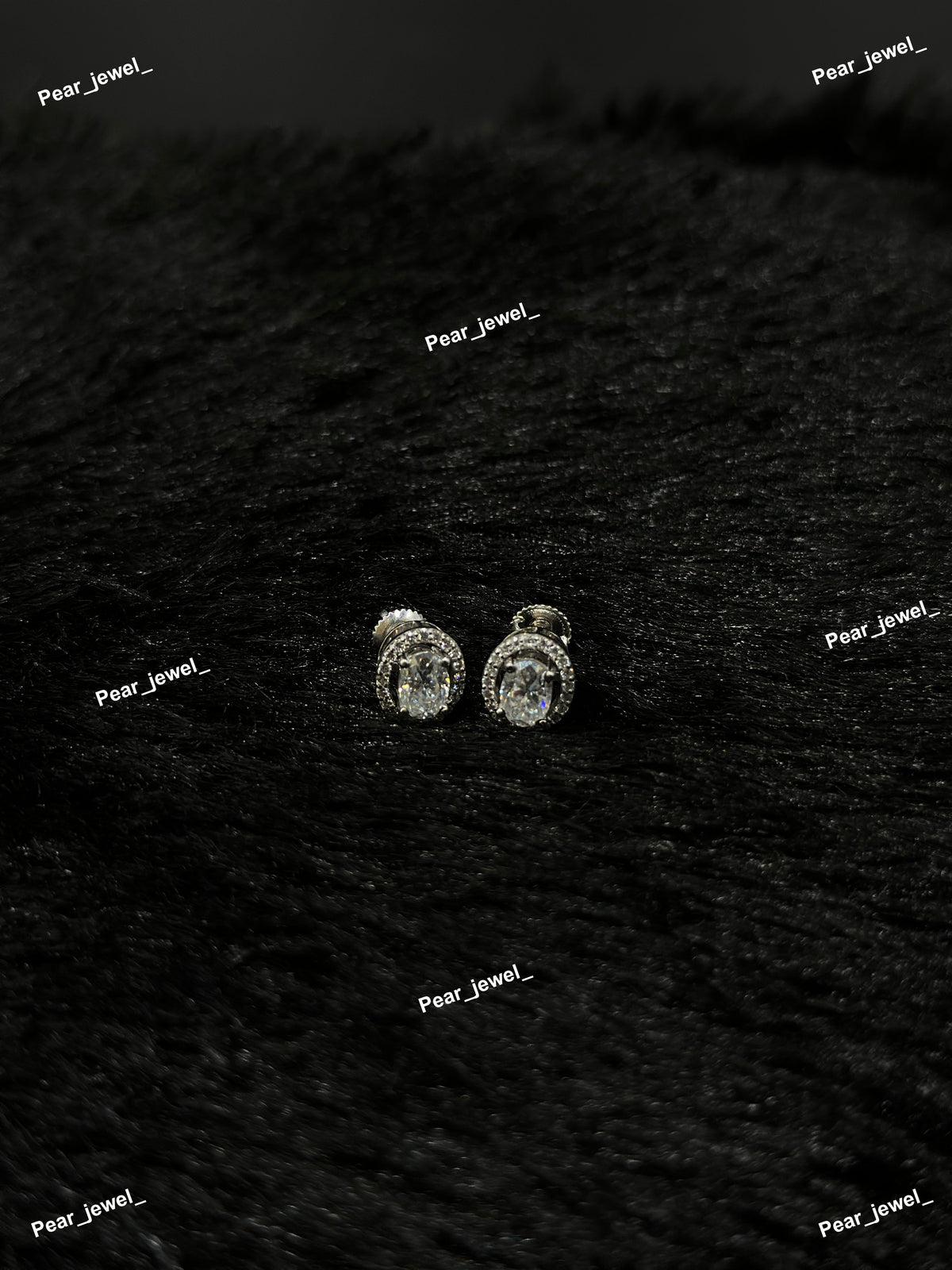 Oval Cut Solitaire Two In One Stud Earrings Iced Out Shine