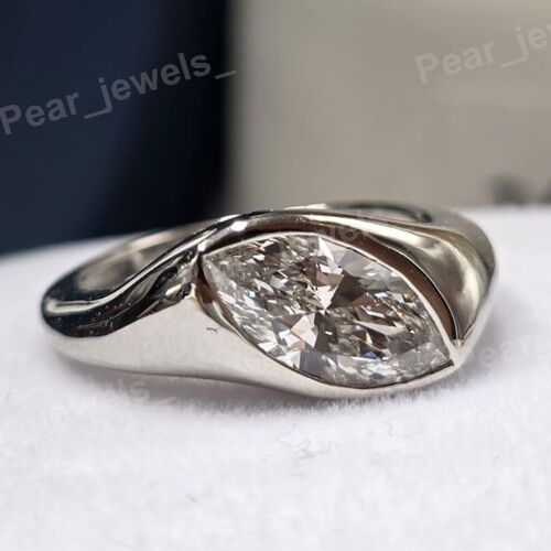 Moissanitev Diamond Iced Out 925 Sterling Silver Luxury Statement Ring