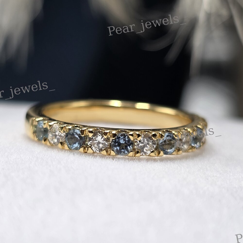 925 Sterling Silver Moissanite diamond Iced Out women Engagement wear Band