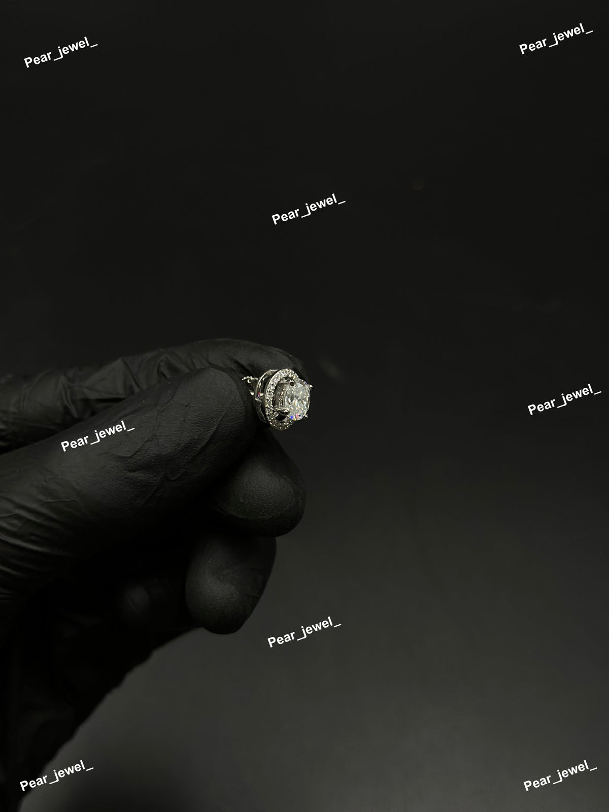 Oval Cut Solitaire Two In One Stud Earrings Iced Out Shine