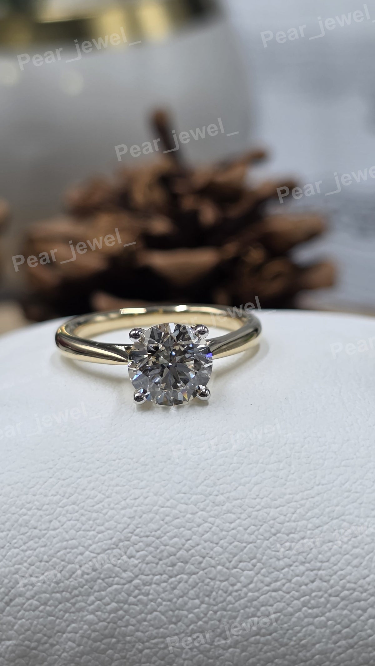 1.50 CT Round Cut Moissanite Diamond Engagement Solitaire Ring In Silver