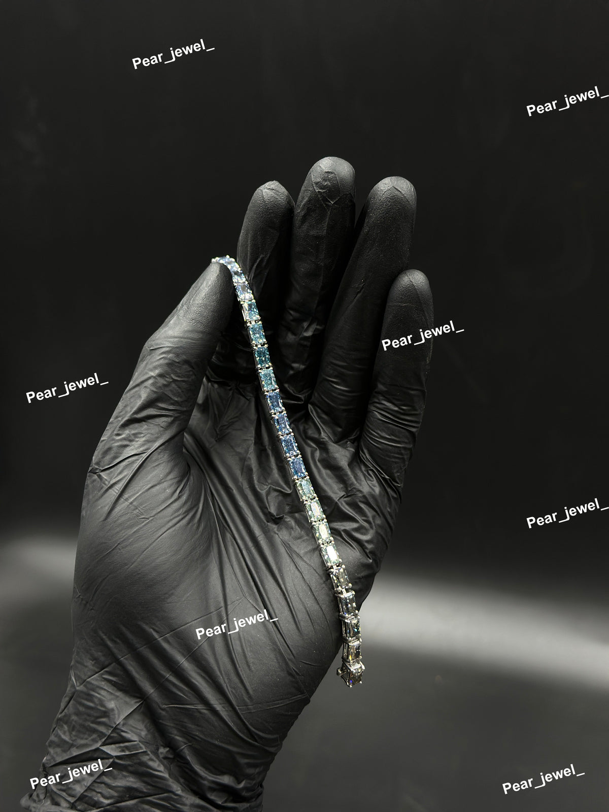 Multicolor Iced Out Tennis Bracelet VVS Moissanite Diamond Jewelry