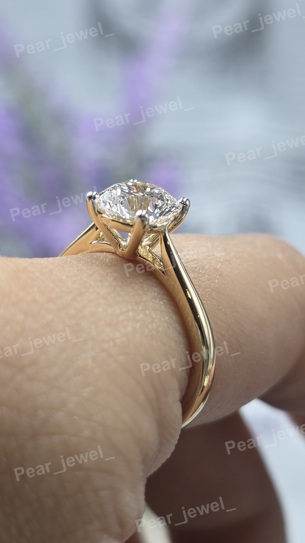 1.50 CT Round Cut Moissanite Diamond Engagement Solitaire Ring In Silver