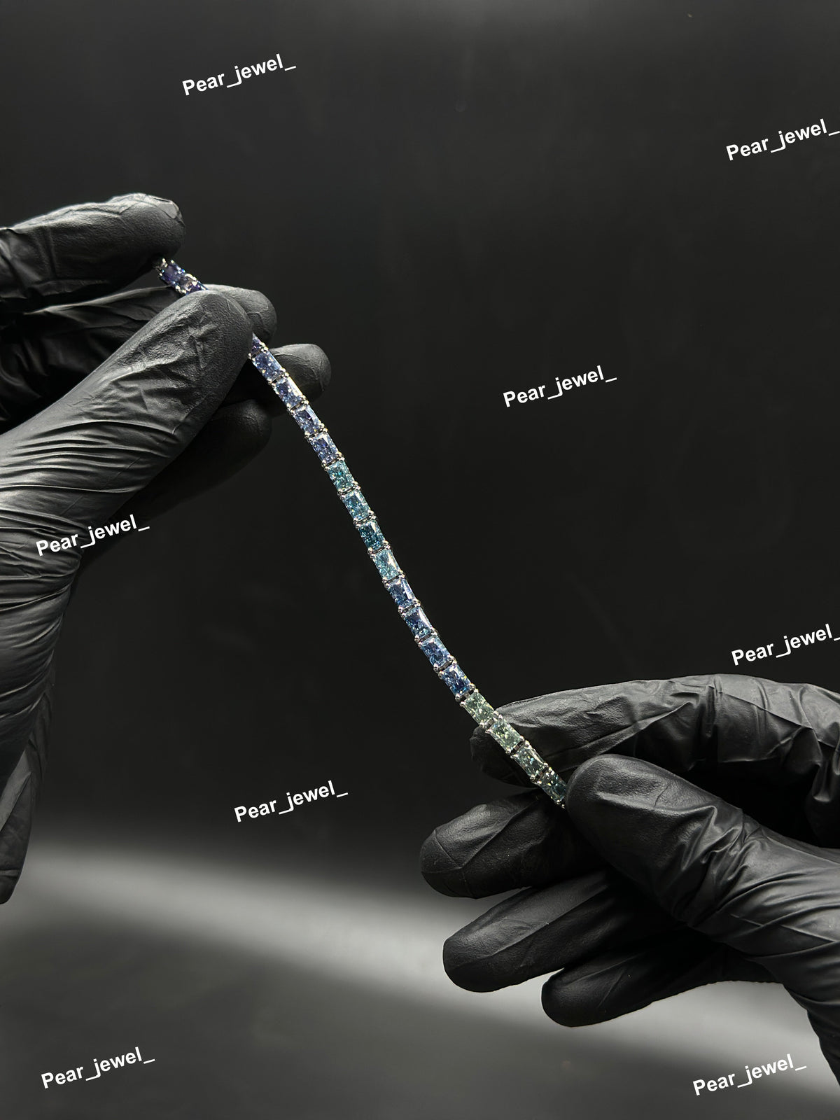 Multicolor Iced Out Tennis Bracelet VVS Moissanite Diamond Jewelry