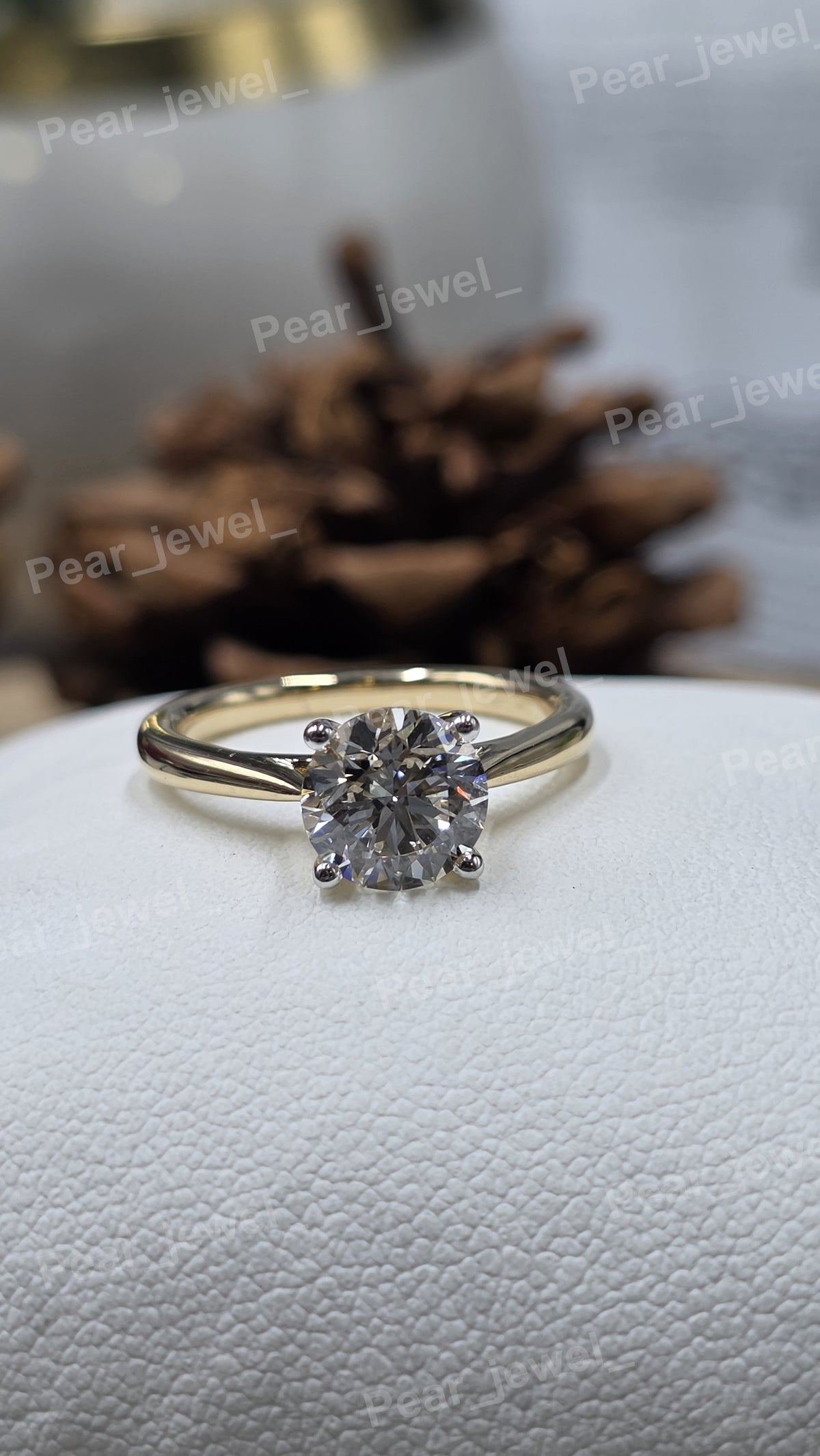1.50 CT Round Cut Moissanite Diamond Engagement Solitaire Ring In Silver