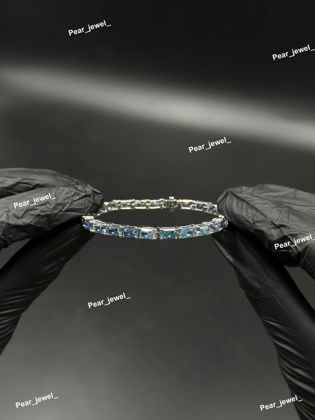 Multicolor Iced Out Tennis Bracelet VVS Moissanite Diamond Jewelry