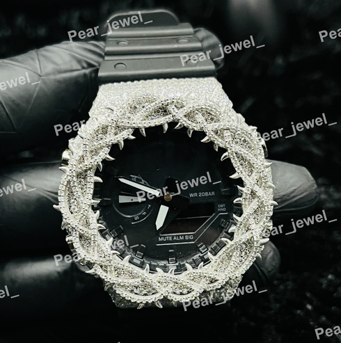 Iced Out Thorn Bezel Watch Hip Hop Luxury Statement Timepiece