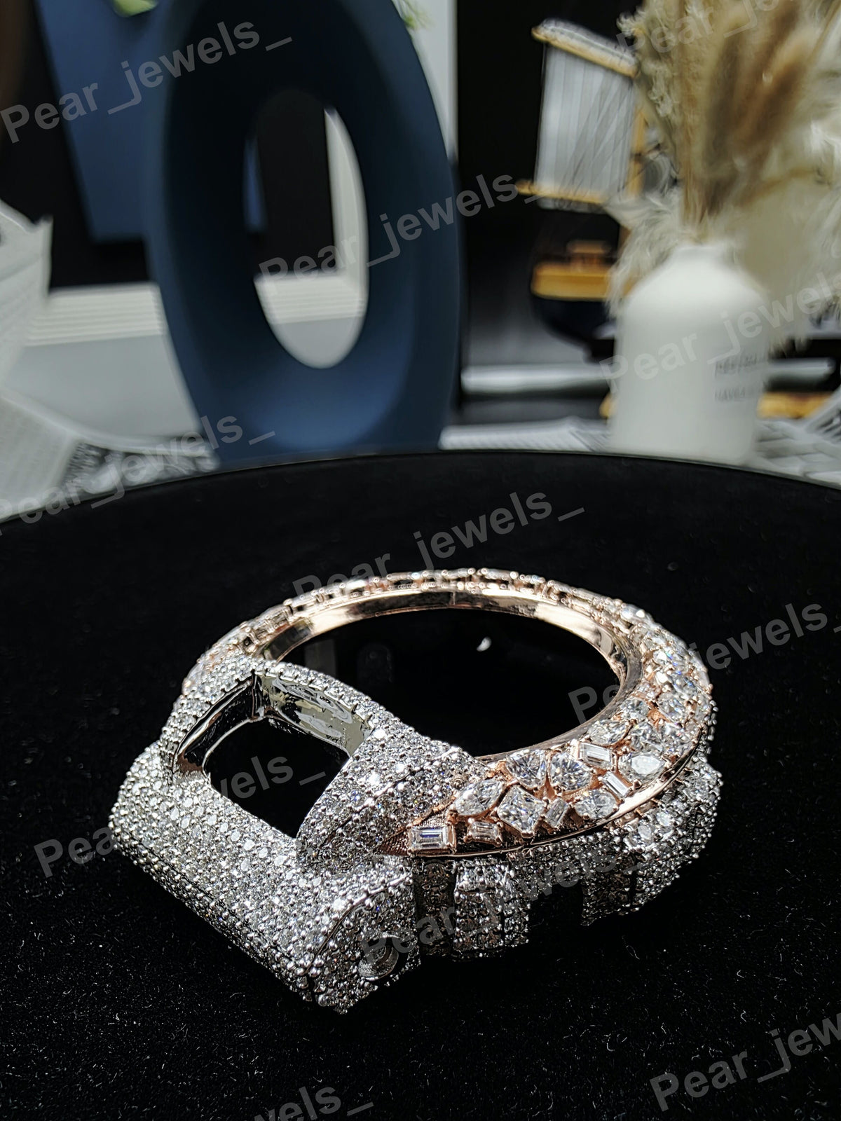 Iced Out VVS Moissanite Watch Bezel For 6900 Series