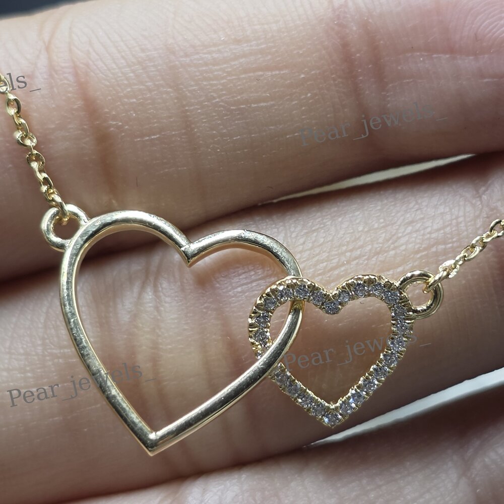 925 Sterling Silver Heart Shape Chrm Pendant With Moissanite Diamond Every Day Wear For women
