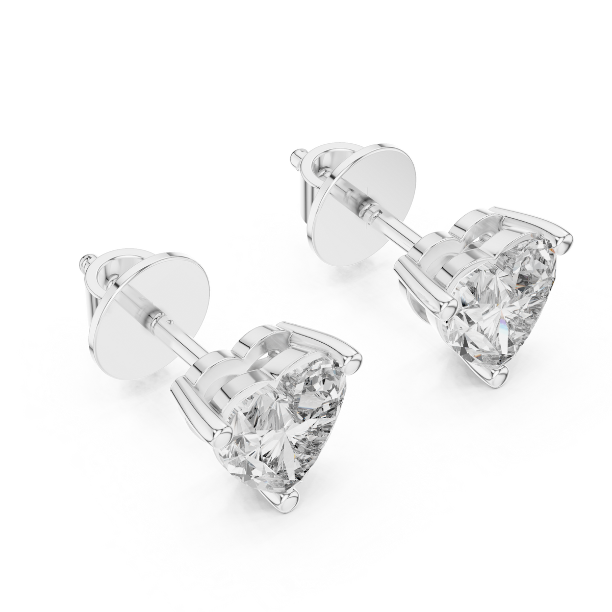 Full Heart Diamond Earring