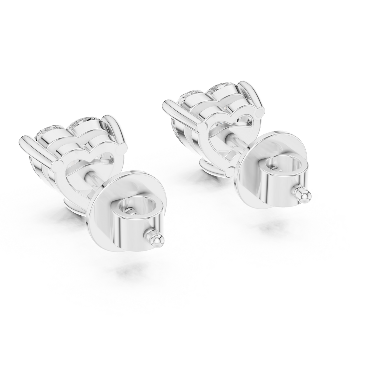 Full Heart Diamond Earring