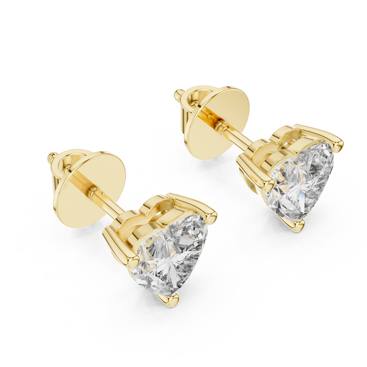 Full Heart Diamond Earring