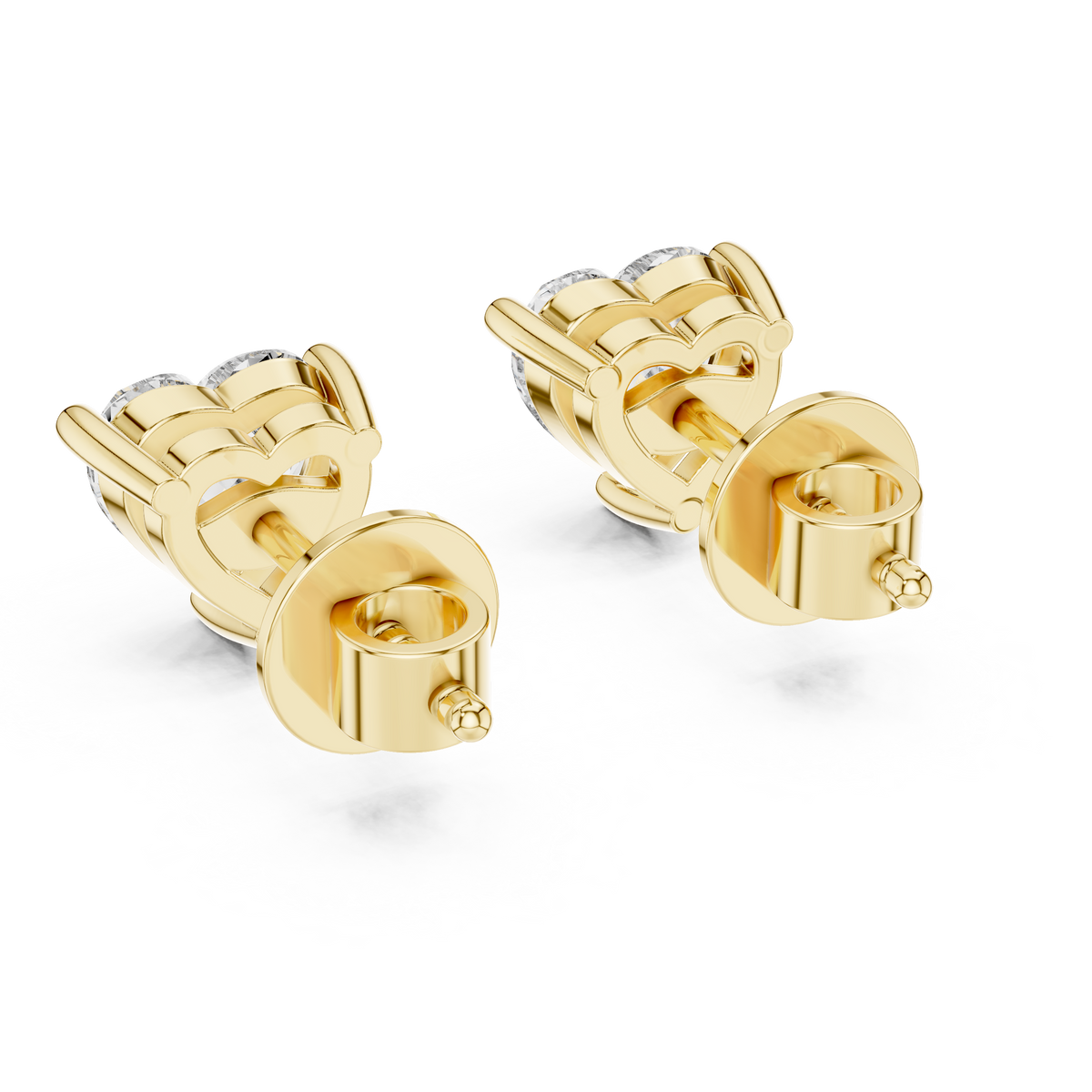Full Heart Diamond Earring