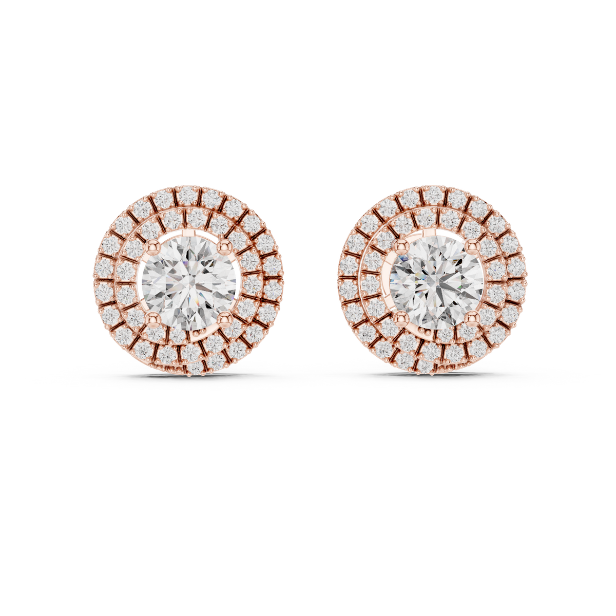Round Diamond Stud Earring