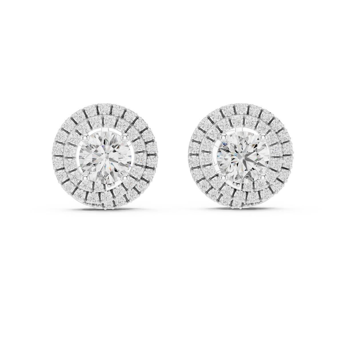 Round Diamond Stud Earring