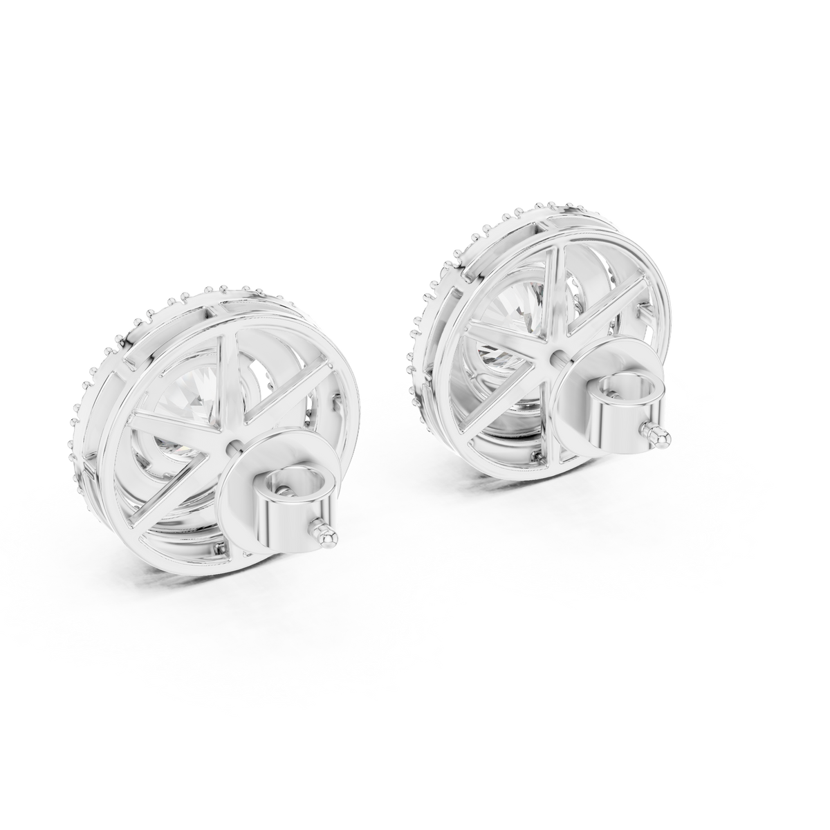 Round Diamond Stud Earring