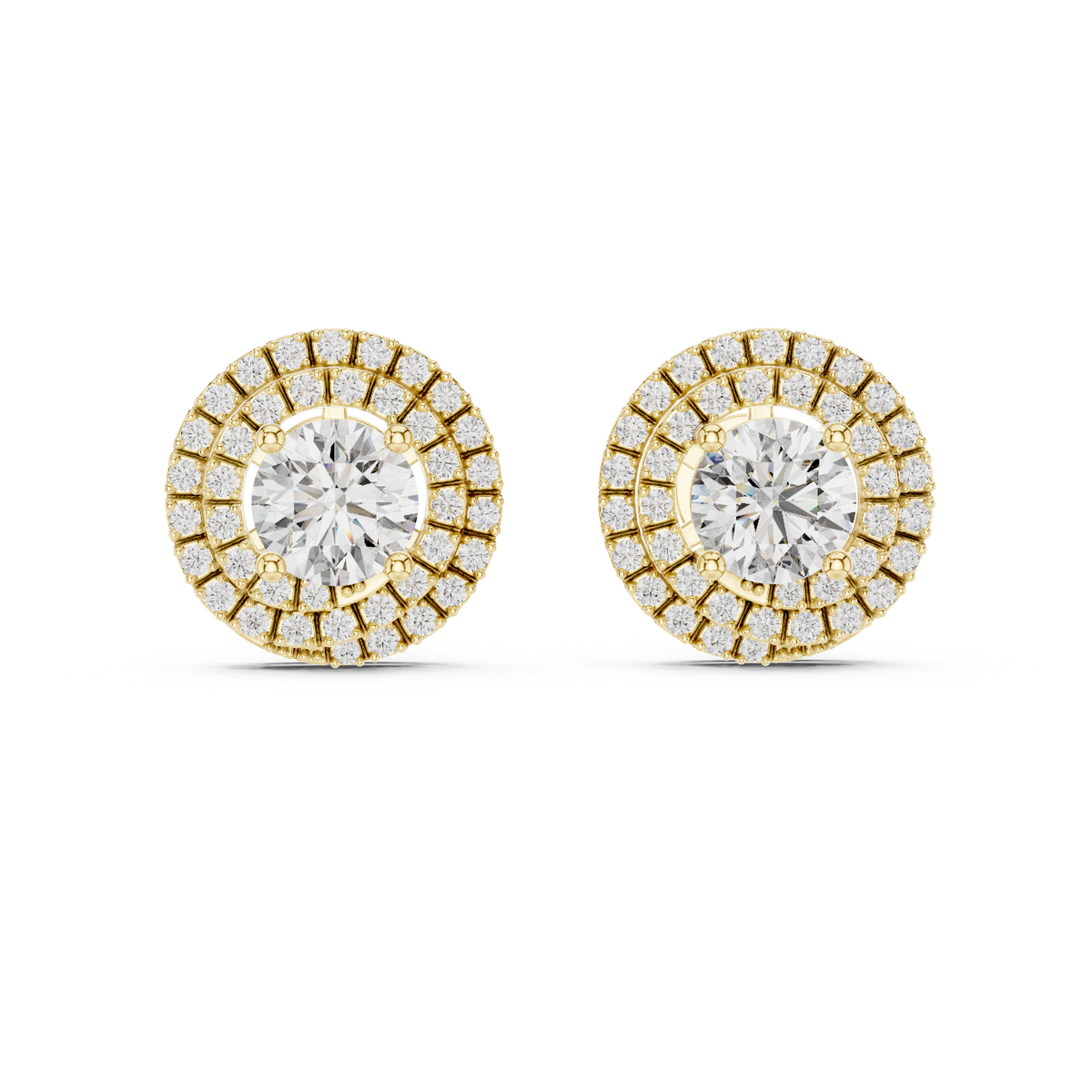 Round Diamond Stud Earring