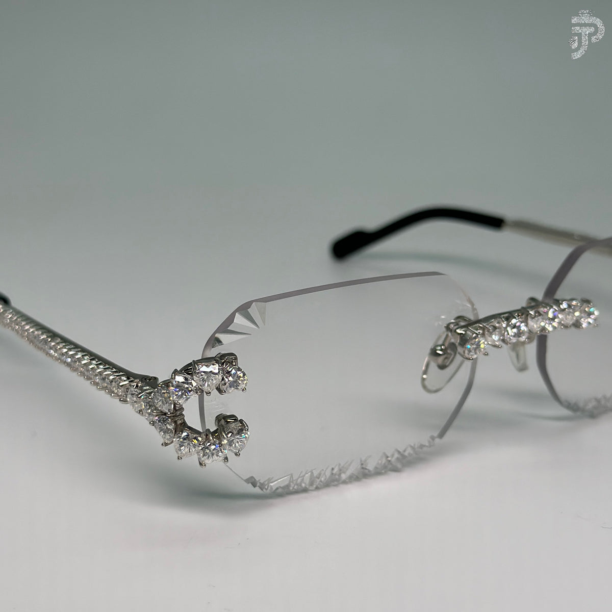 Heart Cut VVS Clarity Diamond Glasses In Unique Cut White Sunglasses
