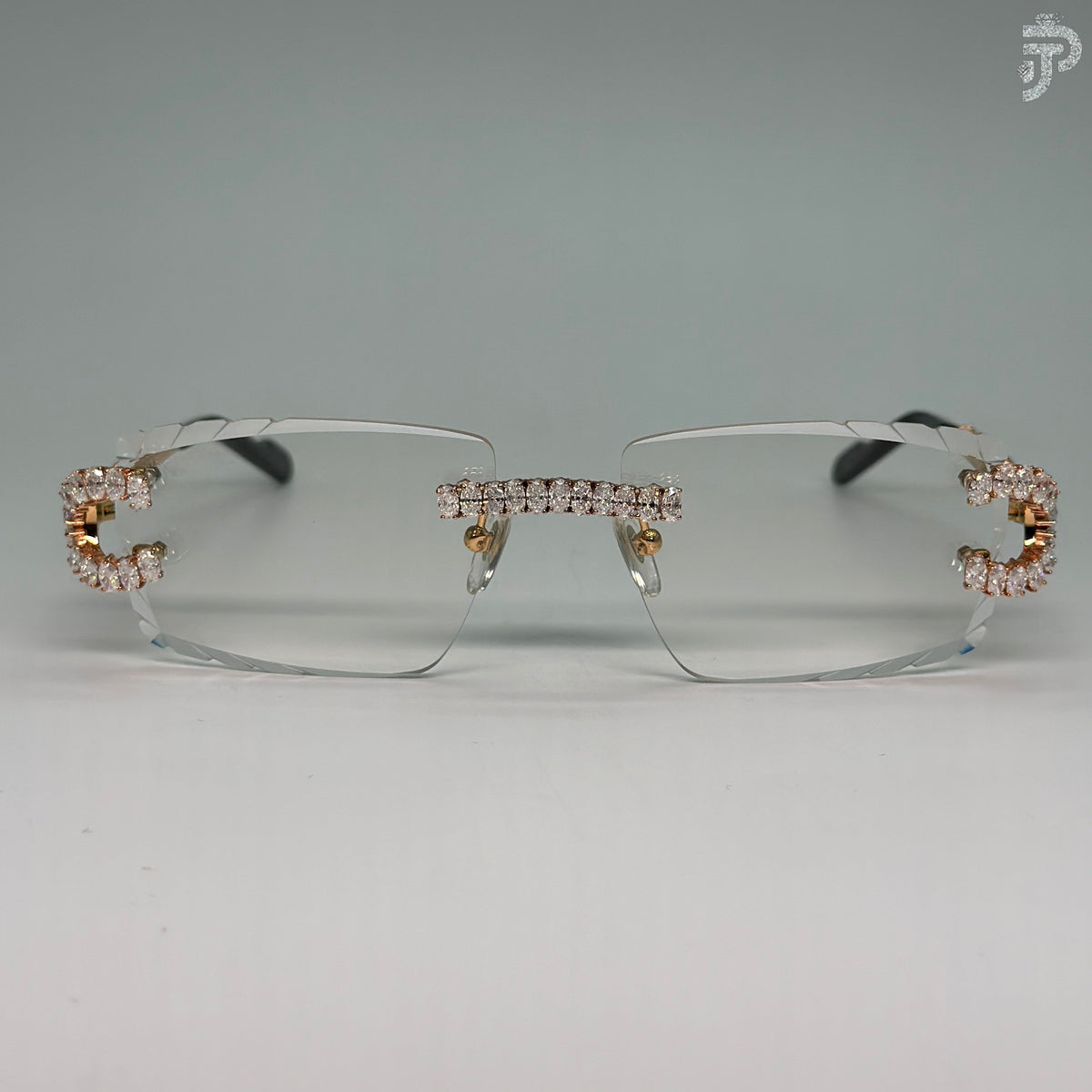 Elegant Oval Cut Moissanite Diamond Glasses For Unisex Wear Diamond Glasses