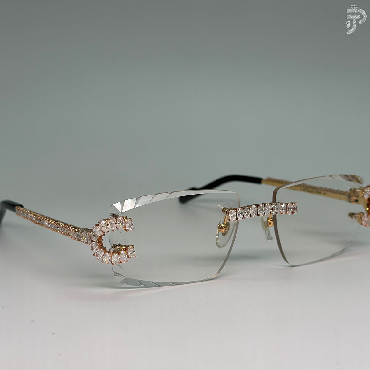 Elegant Oval Cut Moissanite Diamond Glasses For Unisex Wear Diamond Glasses