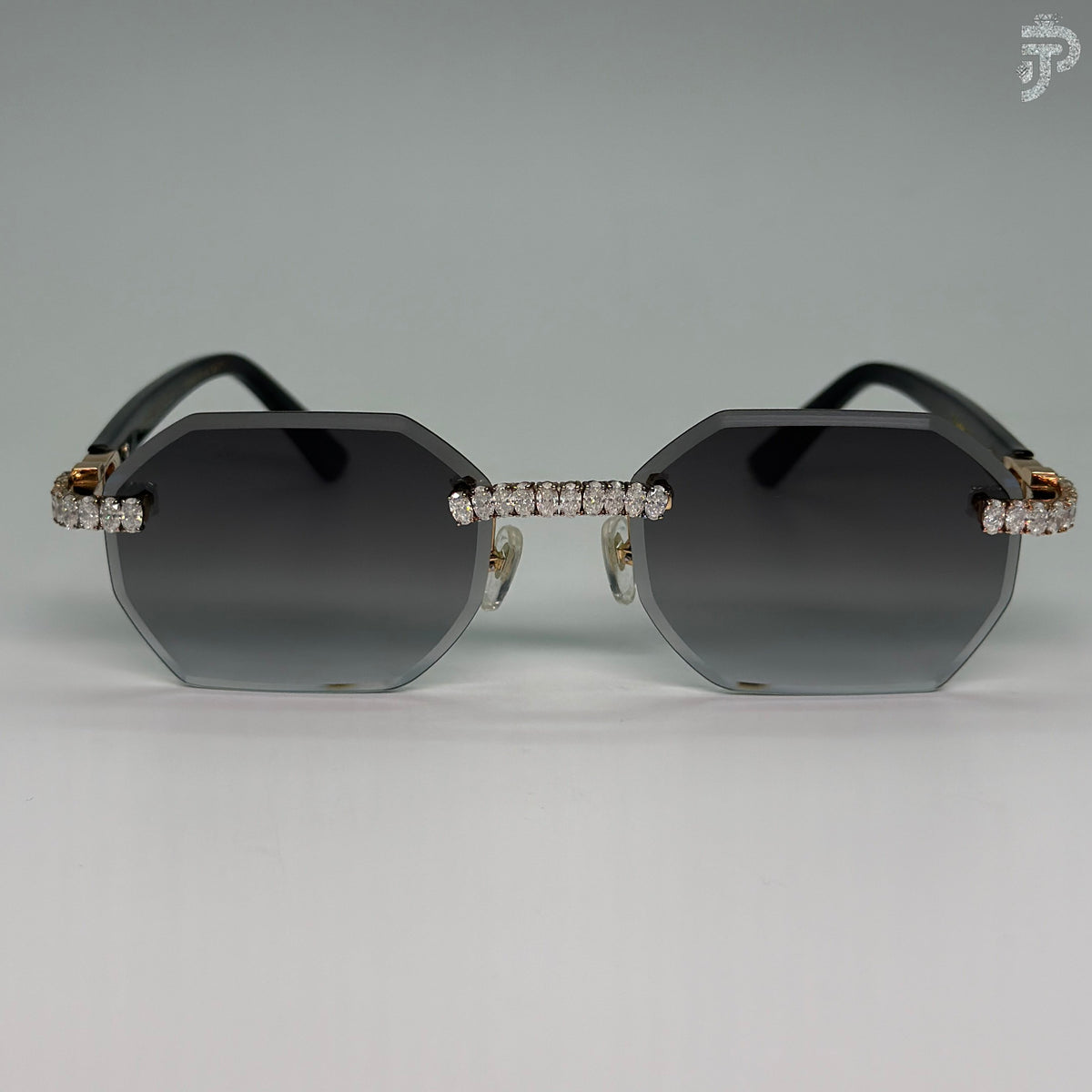 Oval Cut VVS Clarity Diamond Glasses In Unique Cut White Sunglasses